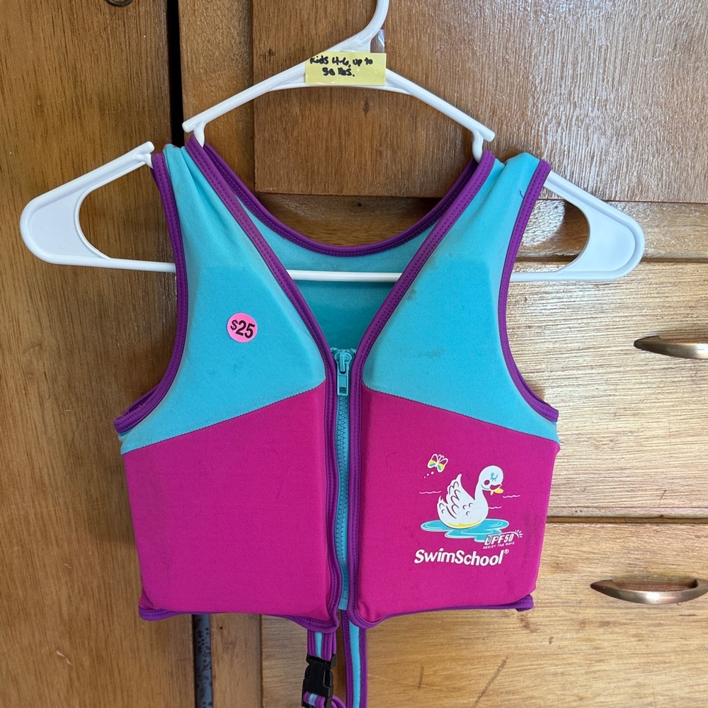Kids Swim Vest - Pink and Blue